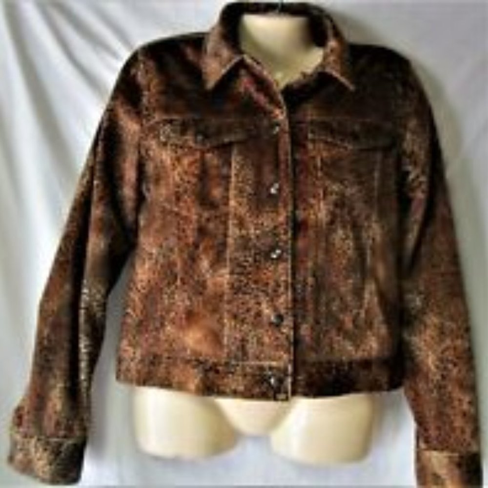 Women's Tiger Print Jacket Blazer Size 6 Jones New York